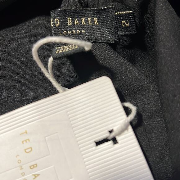 Ted BAKER Dayna Rhubarb Floral Buttoned Tropical Romper Black Size 4 NWT $279 - Picture 10 of 12